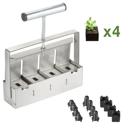 Presse mottes pour 4 mini-mottes pour semis